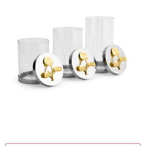 Set or individual: Michael Aram Botanical Leaf Gold Canisters